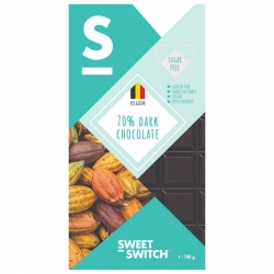 Sugar Free &amp; Gluten Free 70% Dark Belgian Chocolate Bar