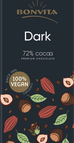 Dairy Free &amp; Gluten Free Dark Chocolate 72% Cocoa Bar